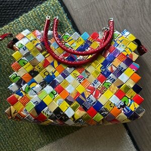 Colorful Woven Tote Bag